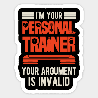 Funny Personal Trainer Gifts Sticker